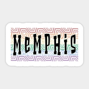 LGBTQ PATTERN AMERICA MEMPHIS Sticker